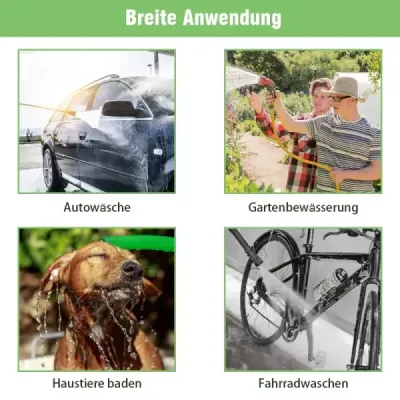 Kovový vozík na hadici se 2 pneumatikami a klikou na 61M 3/4" hadici Zahradní vozík na hadici zelený