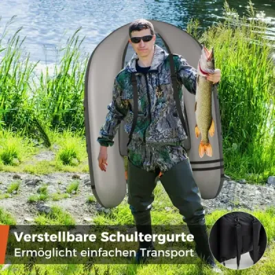 Nafukovací rybářský člun s nastavitelným opěradlem 135 x 109 x 54 cm Kamufláž