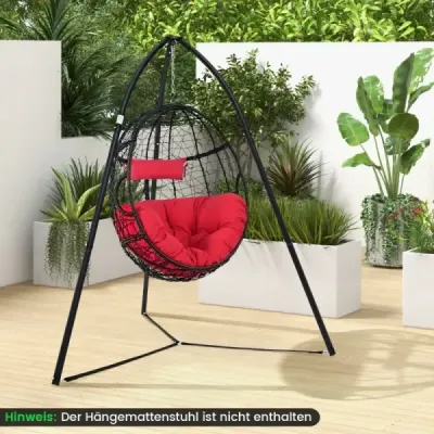 Rám pro závěsné křeslo se stativem Rám pro závěsné křeslo Rám pro závěsné křeslo s nosností do 200 kg 200 x 218 cm černý