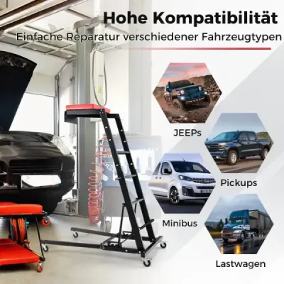 Skládací zvedák s nastavitelnou výškou 114,5 – 168 cm a 3rychlostním zdvihem automobilového motoru