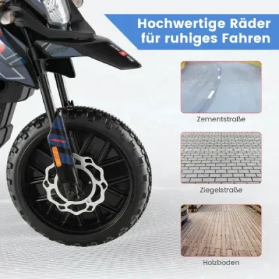 12V dětská elektrická motorka s tréninkovými koly Aprilia Licencovaná elektrická motorka černá