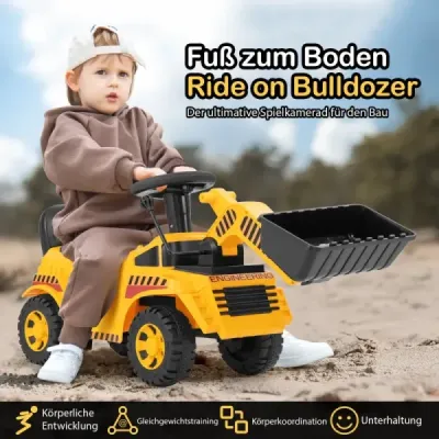 Pojízdný bagr s nastavitelnou lopatou a úložným prostorem pod sedadlem bagr dětský bagr