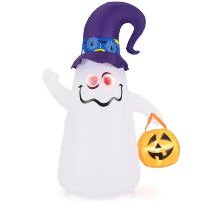180CM LED nafukovací halloweenský duch s dýní Venkovní hrozná dekorace Duch halloweenská dekorace