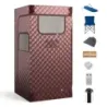 Parní sauna domácí sauna pro domácí celotělový saunový box s 3-litrovým generátorem páry 91 x 91 x 183 cm káva