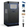 Parní sauna domácí sauna pro domácí celotělový saunový box s 3litrovým generátorem páry 91 x 91 x 183 cm černý