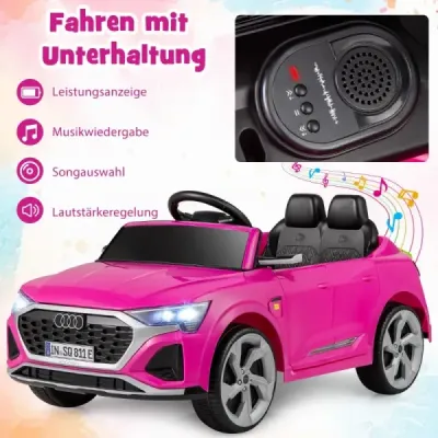 Licencované Audi SQ8 dětské auto 12V elektrické vozidlo s dálkovým ovládáním růžové