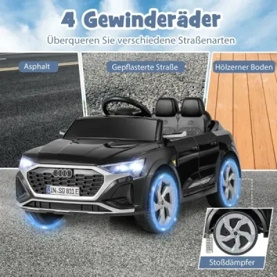 Licencované Audi SQ8 Kids Car 12V elektrické vozidlo s dálkovým ovládáním černé
