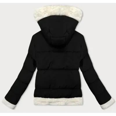 Dámská bunda s kožíškem MODA9213 černá