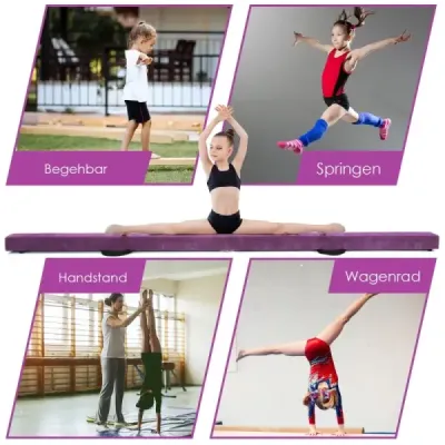2.1M Balance Beam Gymnastický trénink Skládací odolný Fitness Black