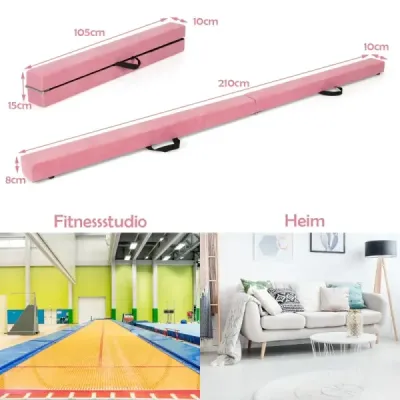 2.1M Balance Beam Gymnastický trénink Skládací odolný Fitness Black