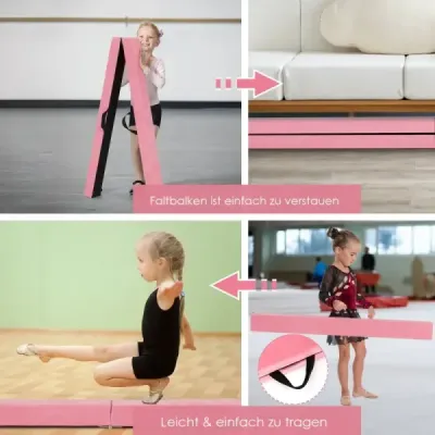 2.1M Balance Beam Gymnastický trénink Skládací odolný Fitness Black