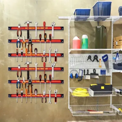 6 x magnetický držák nástěnných magnetických pásků sada magnetických pásků 46 cm