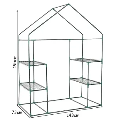 Skleník Fóliový skleník Skleník Domeček pro rostliny Domeček pro rajčata 143 x 73 x 195 cm