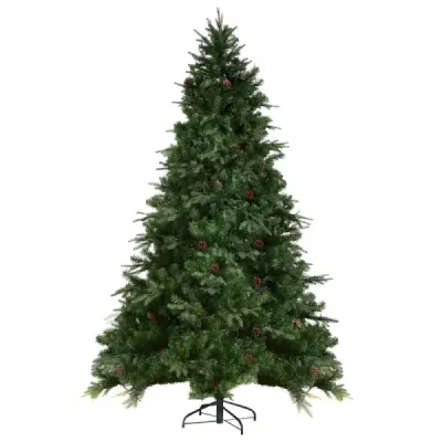 Umělý vánoční stromek s LED pohádkovými světly Vánoční stromek 210/225/240 cm Zelená-210 cm