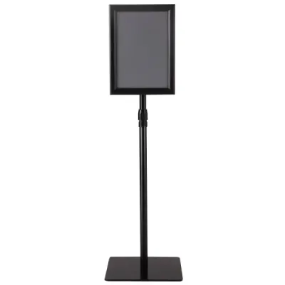 Informační stojan DIN A4 Výškově nastavitelný Odnímatelný stojan na plakáty Stříbrná/Černá 33 x 24 cm-Černá