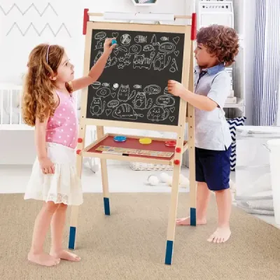 Barevná tabule 3 v 1 pro děti Oboustranná tabule s bílou tabulí Příroda