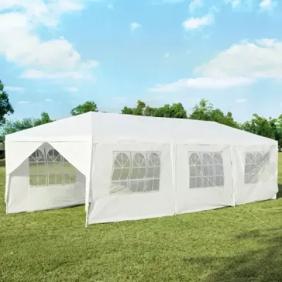 Zahradní altán 3x9m párty stan zahradní stan UV ochrana stan bílý