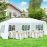 Zahradní pavilonový párty stan se 4 odnímatelnými bočními stěnami pavilonový pivní stan UV ochrana zahradní stan 3 x 6m