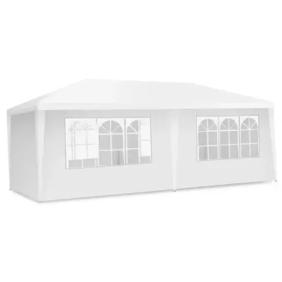 Zahradní pavilonový párty stan se 4 odnímatelnými bočními stěnami pavilonový pivní stan UV ochrana zahradní stan 3 x 6m
