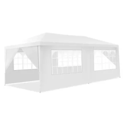 Zahradní pavilonový párty stan se 4 odnímatelnými bočními stěnami pavilonový pivní stan UV ochrana zahradní stan 3 x 6m