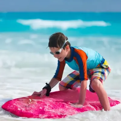 Bodyboard lehká plavecká deska s jádrem z EPS a povrchem z XPE na pláž pro děti a dospělé 94cm/106cm růžová