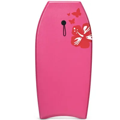 Bodyboard lehká plavecká deska s jádrem z EPS a povrchem z XPE na pláž pro děti a dospělé 94cm/106cm růžová