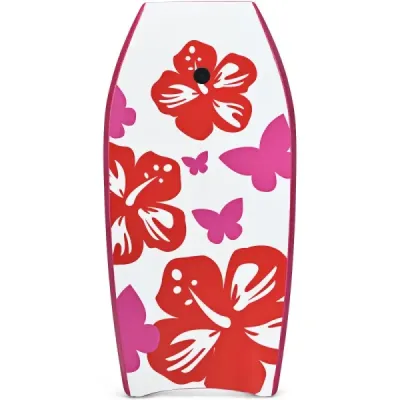 Bodyboard lehká plavecká deska s jádrem z EPS a povrchem z XPE na pláž pro děti a dospělé 94cm/106cm růžová