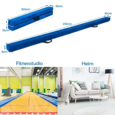 2.1M Balance Beam Gymnastický trénink Skládací odolný Fitness Black