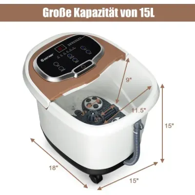 Masážní přístroj na nohy Masážní přístroj na nohy Spa Masážní přístroj na nohy Shiatsu Masáž nohou Grey