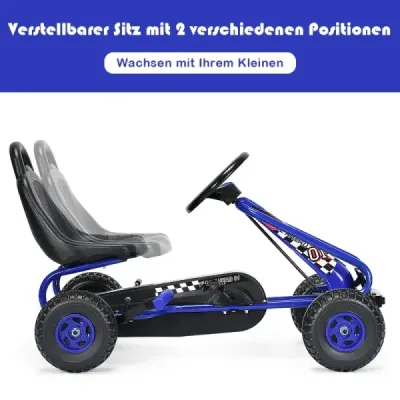 Gokartový vozík Gokart s pedálem ruční brzdy Auto s pedálem 30 kg Pedál Vozidlo s pedálem 3-6 let Modré