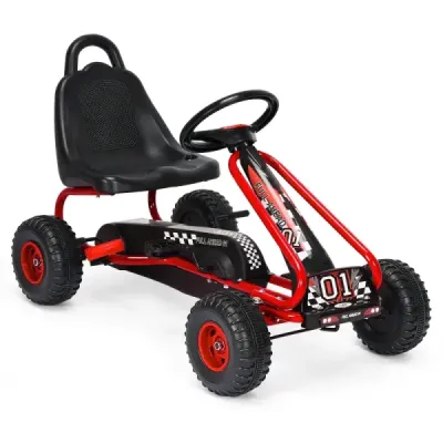 Go Kart Motokára s ruční brzdou Šlapací auto 30 kg Šlapací vůz Šlapací vůz 3-6 let Červená barva