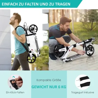 Sportovní koloběžka s hliníkovou nášlapnou deskou koloběžka koloběžka koloběžka nastavitelná výška koloběžka koloběžka skládací černá a modrá kola