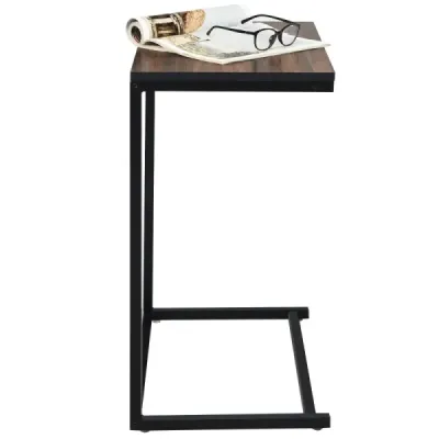 Stolek na notebook stolek na pohovku stolek na notebook stolek na údržbu kov a dřevo 55 x 35 x 65 cm hnědý