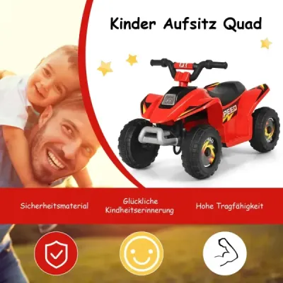 6V elektrická dětská čtyřkolka mini elektrická čtyřkolka dětské auto 73 x 40 x 44,5 cm červená