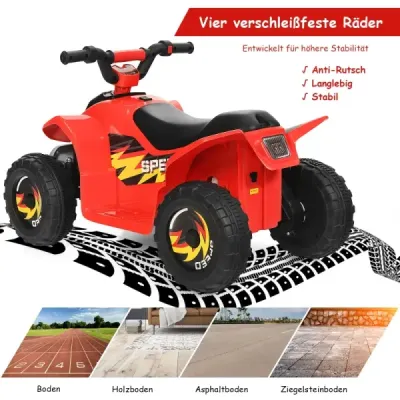 6V elektrická dětská čtyřkolka mini elektrická čtyřkolka dětské auto 73 x 40 x 44,5 cm červená