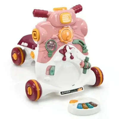 Pomůcka k sezení 3 v 1 pro děti Baby Walker 46 x 46 x 46 cm Růžová