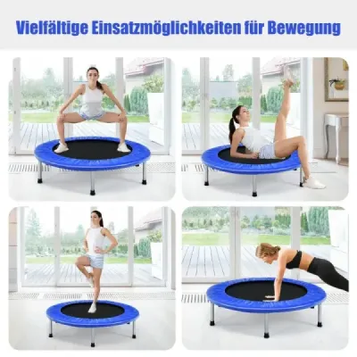 Trampolína 97 cm Mini skládací trampolína Skládací fitness trampolína Blue