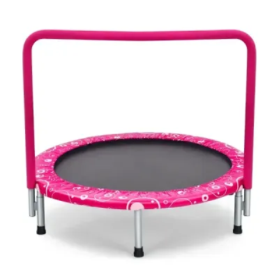 92 cm dětská trampolína mini trampolína s rukojetí skládací trampolína růžová + černá