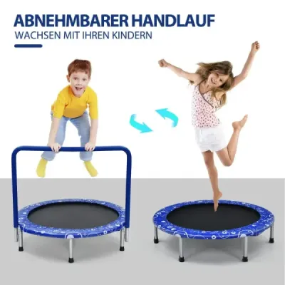 Dětská trampolína mini trampolína skládací trampolína pro batolata modrá + černá
