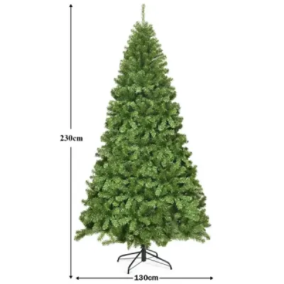230 cm umělý vánoční stromeček s kovovým stojanem Christmas Tree Green