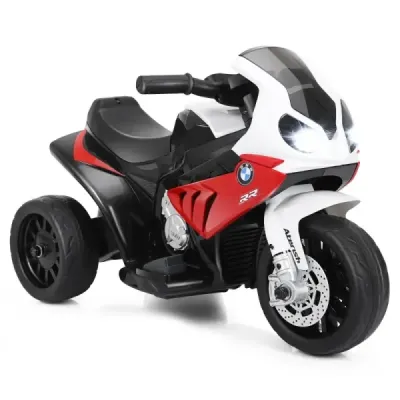 Dětská motorka s tréninkovými koly 6V elektrická motorka s hudbou 66 x 37 x 44,5 cm červená