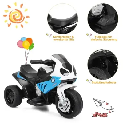 6V elektrická motorka dětská motorka elektrické vozidlo pro děti 66 x 37 x 44,5 cm modré