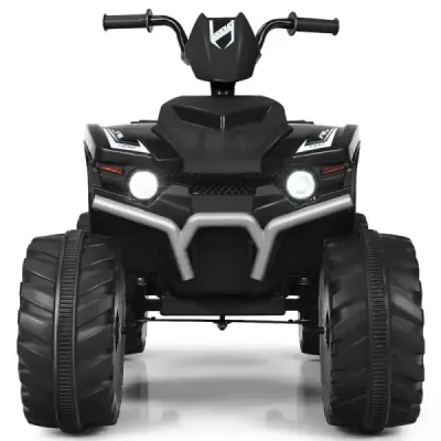 12V elektrická dětská čtyřkolka s předním světlem  2,8-5 km/h pro děti od 3 let černá