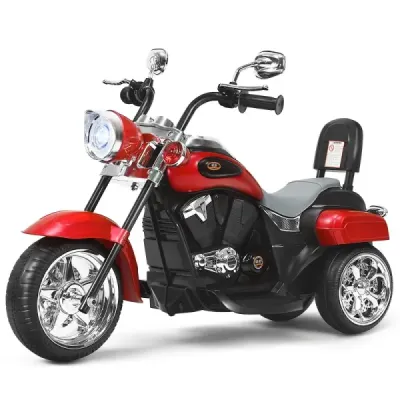 Motorka ve stylu chopperu elektrická motorka dětská motorka 91 x 48 x 64 cm červená + černá