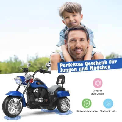6V elektrická motorka s nastavitelným světlometem motorka 91 x 48 x 64 cm modrá + černá
