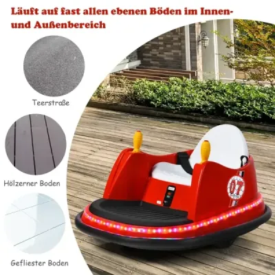 6V dětské nárazníkové auto elektrická vozidla se světly a hudbou 57 x 75 x 42 cm fialová