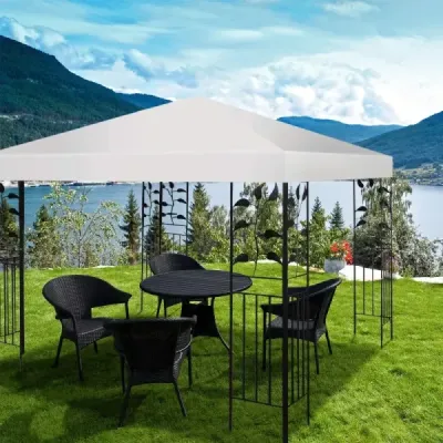 Náhradní střecha pavilonu Kryt proti slunci se suchým zipem 300 x 300 cm béžová