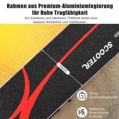 Skládací výškově nastavitelná dětská koloběžka se 2 blikajícími kolečky pro děti od 4 let Fialová