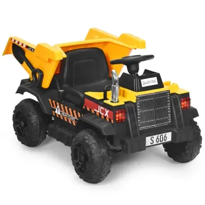 Dětský traktor 12V s elektrickou zadní lopatou a dálkovým ovládáním a světly+hudbou+rádiem pro děti od 3 let