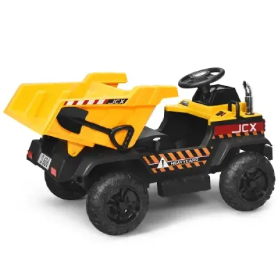 Dětský traktor 12V s elektrickou zadní lopatou a dálkovým ovládáním a světly+hudbou+rádiem pro děti od 3 let